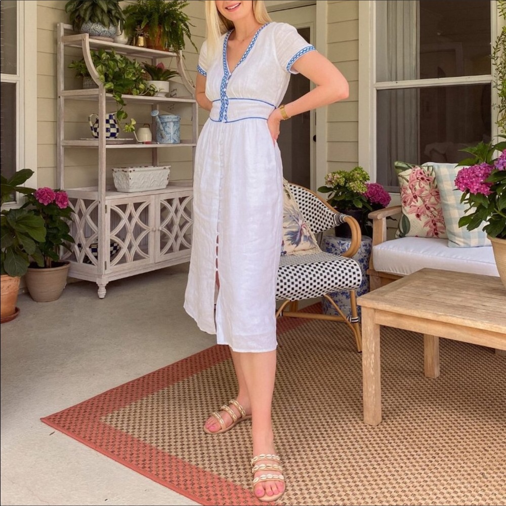 Gorgeous Grecian J Crew Linen Dress ☀️